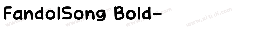 FandolSong Bold字体转换